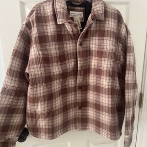 Aeropostale Tan Plaid Jacket
